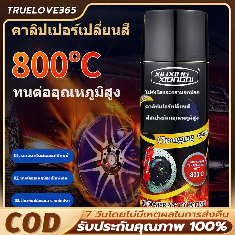 🔥ทนต่ออุณหภูมิสูง 800 ℃ สีสเปรย์ทนความร้อนสูง กันน้ำและกันสนิม ไม่กลัวไฟ 400 ml ใช้พ่นท่อไอเสีย สีสเ