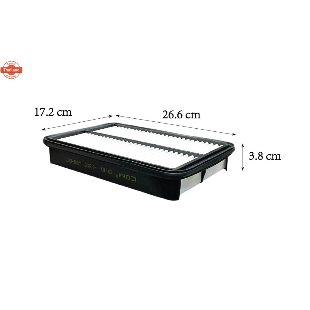 กรองอากาศ TOYOTA COROLLA โฉมสามห่วง/ตูดเป็ด 1.5 5AFE AE100, AE110 / 1.64AFE AE101,AE111, ไส้กรอง COM