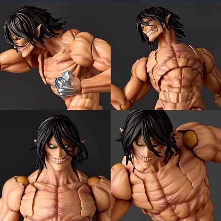Amazing Yamaguchi Revoltech Eren Titan The Armored Titan Action Figure อะนิเมะโจมตีบน Titan Collectors ของเล่น - รูปที่ 6