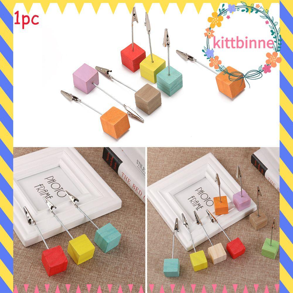 KITTBINNE823 1PC Place Card แฟชั่น DIY เดสก์ท็อปตกแต่ง Memorandum Square Shape Photos คลิป