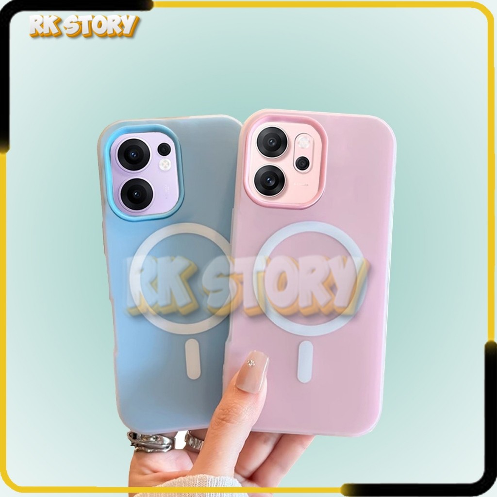 Jelly Color Case 2 in 1 Casing Hp Oppo Reno 14F 13F 12F Softcase Motif Silicone Handphone