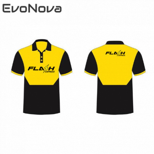 Flash Express เสื้อโปโลแขนสั้น ผ้าระบายอากาศและลดความชื้น สำหรับพนักงานจัดส่ง แห้งไว ยังคงความเย็น