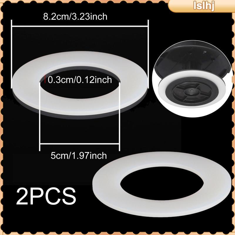 [Lslhj] 2x Toilet Flush Seal s Washer 0.12Inches หนาเปลี่ยนซิลิโคน 1.97Inches เส้นผ่านศูนย์กลางรูใน 