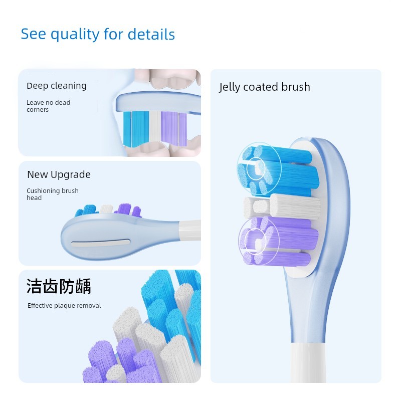 แปรงสีฟัน toothbrush TOOTHPOCUS เหมาะสําหรับ usmile แปรงสีฟันไฟฟ้าหัวเปลี่ยน Universal Full Range Y2