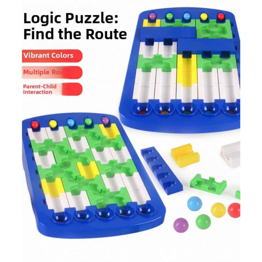 Coding Routh Logic Puzzle เกมโค้ดดิ้ง ค้นหาเส้นทางรางบอล