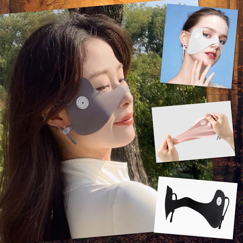 🐱 หน้ากาก กันแดด ผีเสื้อ ระบายอากาศ หายใจสะดวกขึ้น กันฝุ่น UV แบบเต็มหน้า ออกกำลังกาย กีฬา ยืดได้เยอะ นุ่มสบาย 🐱