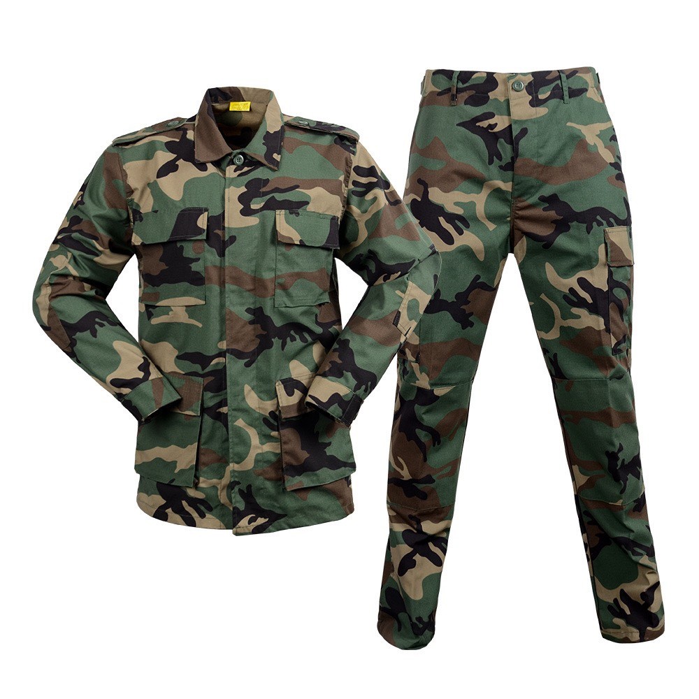 Wolves Outdoor M81 WOODLAND Jungle Training Suit BDU ชุดสูทสี่สีในป่าสี่สีกางเกงขายาวแขนยาว