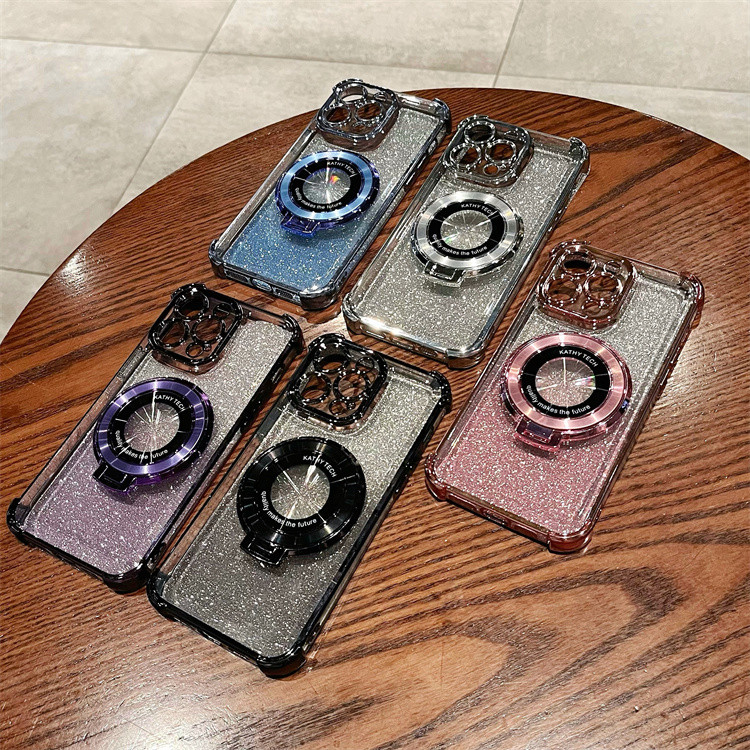 เหมาะสําหรับ Samsung A36 A56 5G A17 เคสโทรศัพท์สี่มุม anti drop CD วงเล็บแม่เหล็กแฟลชแป้งโปร่งใส soft shell dual-ใช้ 023 - รูปที่ 7