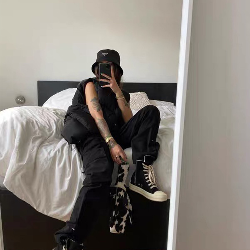 ASK Askyurselfเสื้อกั๊กเบาะเสื้อแจ็คเก็ตผู้ชายผู้หญิงสไตล์ใหม่ 2022 สวมใส่ด้านนอกอเมริกันเบาะแจ็คเก็