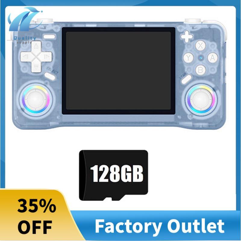 XF35H 3.5 นิ้วหน้าจอ IPS Retro คอนโซลวิดีโอเกมมือถือ 128G เกมก่อนโหลด Enabled Linux Pocket Player แบ
