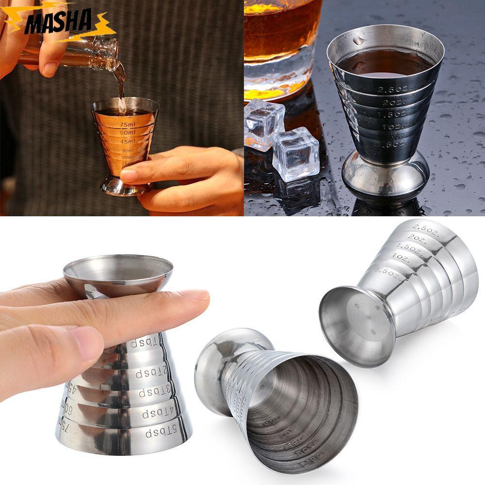 75ML Drink Shaker Mixer เครื่องมือค็อกเทลสแตนเลส Jigger