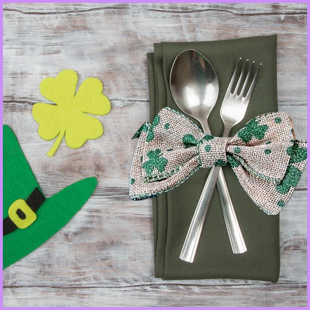 St Patricks Day สีเขียว Lucky Craft Ribbon Lucky Craft Ribbon ริบบิ้นผ้า Grosgrain Ribbon สําหรับ Sa