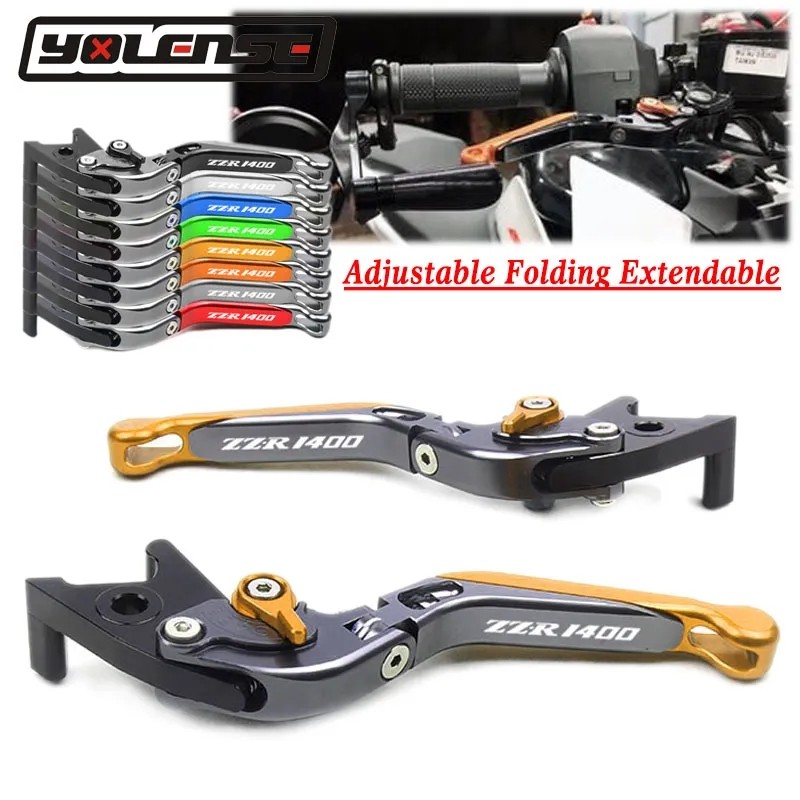 สําหรับ KAWASAKI ZZR1400 ZZR 1400 2006-2016 ZZR1400 S Versio อุปกรณ์เสริมรถจักรยานยนต์ปรับพับขยายคลั