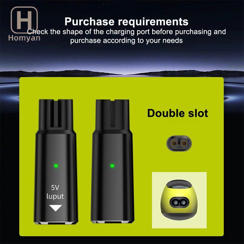 Tianyuaneee 1 ชิ้น Charger Converter 5V Type-C เครื่องโกนหนวดอะแดปเตอร์สําหรับ Philips OneBlade QP27