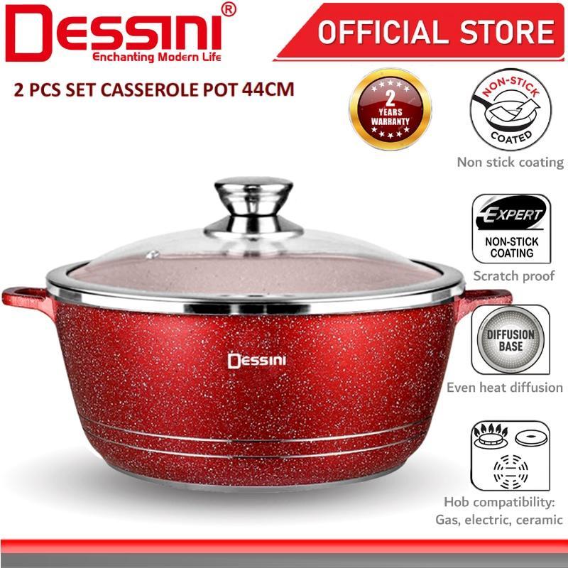 DESSINI อิตาลีหินแกรนิต Die Cast อลูมิเนียม Non Stick หม้อชามกระทะทอดลึกเครื่องครัวเครื่องมือ (44 ซม