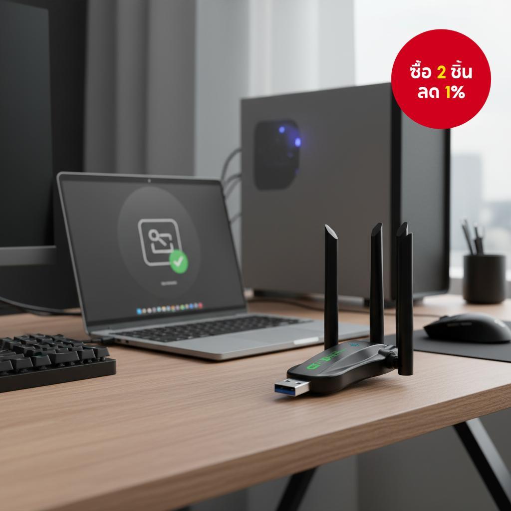 AX900 WiFi Bluetooth USB ดองเกิล, เสาอากาศดูอัลแบนด์, ไม่ต้องใช้ไดรเวอร์สําหรับ Windows