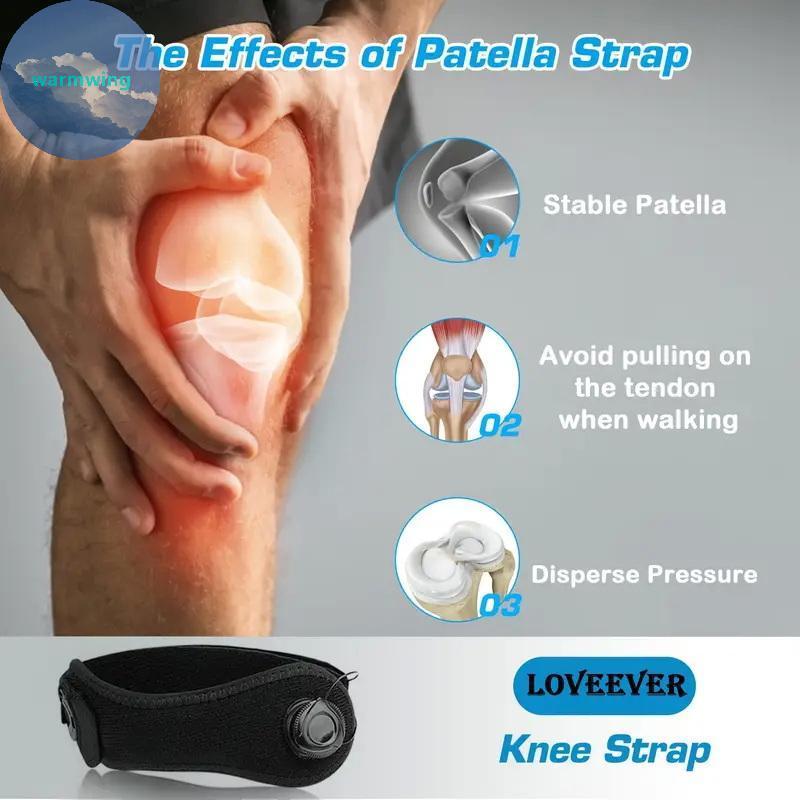 Warmwing Patella Tendon เข่าสายรัด,ปรับลูกบิด Patella สนับสนุนรั้ง,Patella Tendon Stabilizer,กีฬา Pa