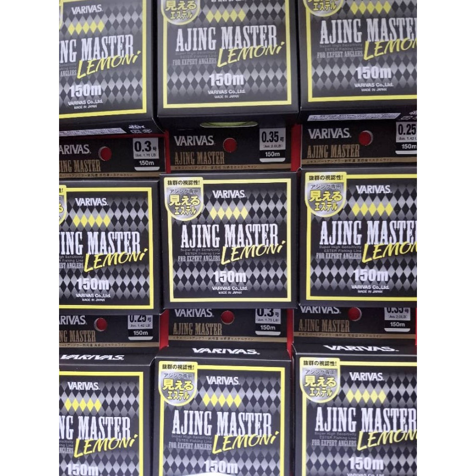 VARIVAS AJING MASTER LEMONi FLUOROSCENT YELLOW FISHING MAIN LINE (150MTRS) ULTRA LIGHT UL