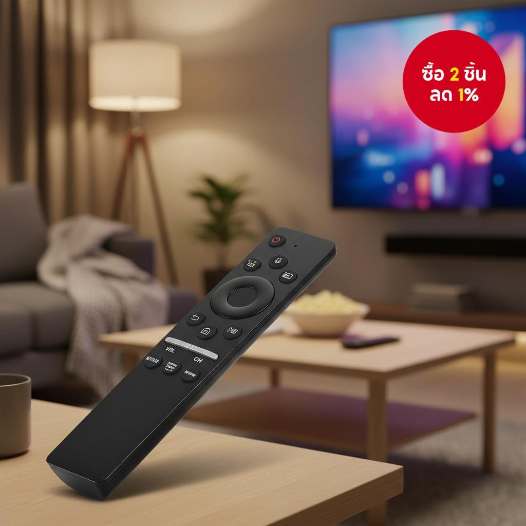 รีโมทเสียงสํารองสําหรับ Samsung สมาร์ททีวี QLED UHD Frame Curved 4K 8K Q60 Q70 Q80 Q90 8 Series 9 Se