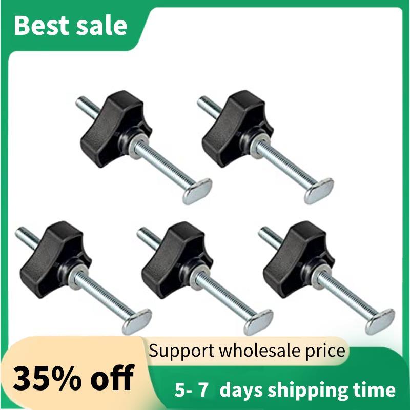 5 แพ็ค M8 T Track Bolts Knob Kit 4 นิ้ว T Slot Bolts พร้อมเครื่องซักผ้า T Track อุปกรณ์เสริมสําหรับง