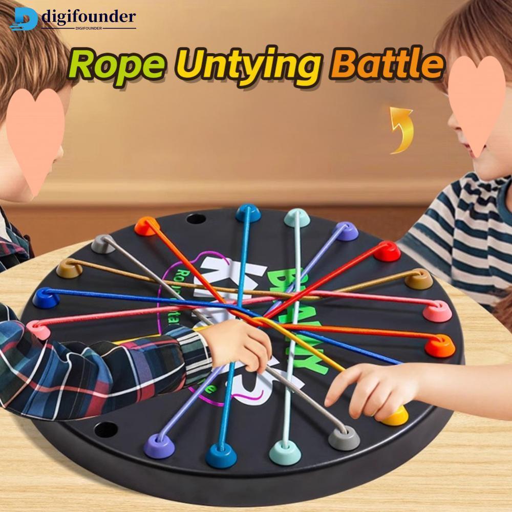 DIGIFOUNDER Twisted เชือกปริศนา Logic Thinking Training Tangle เกมปริศนาครอบครัวเกมปฏิสัมพันธ์ระหว่า