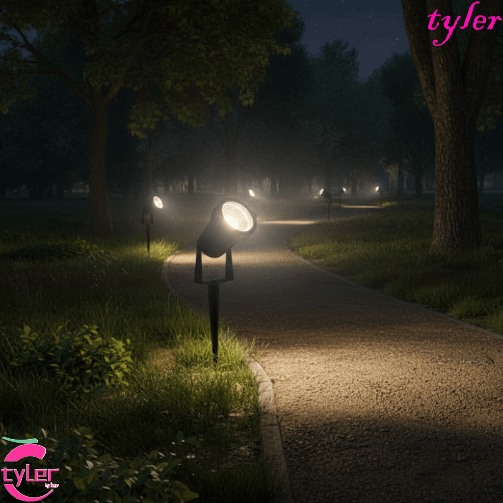 TYLER ไฟสนามหญ้า LED, 3/5W กันน้ําภูมิทัศน์ SPIKE สปอตไลท์, การออกแบบเข็มประหยัดพลังงานความสว่างสูงอ