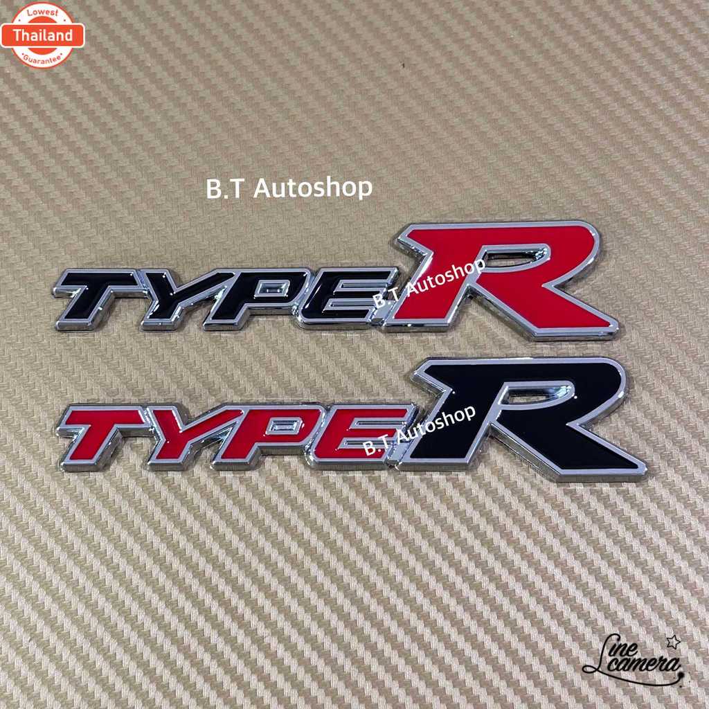 โลโก้ * TYPE R  ติดรถ  Honda งานโลหะ  ขนาด* 3.3 x 15 cm priceต่อชิ้น
