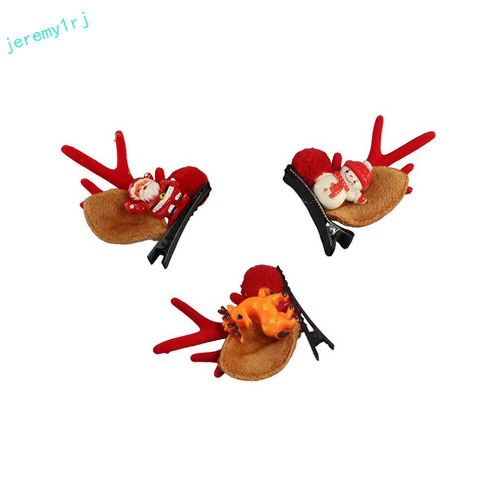 JEREMY1RJ กิ๊บติดผมคริสต์มาส Snowman หวาน 2 ชิ้น/เซ็ตอุปกรณ์เสริมผมคลิปด้านข้าง Duckbill คลิป Headwe