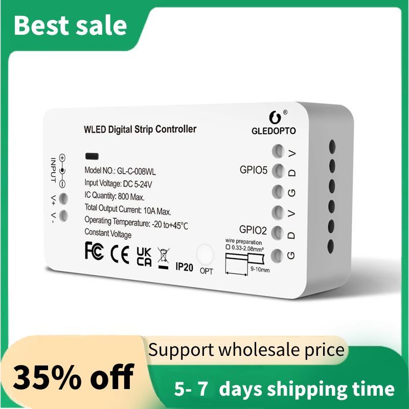 WLED RGB RGBW Digital Strip Controller รองรับ WS2811 SK6812 SM16703P WS2812B APP Web MQTT และ Homeas