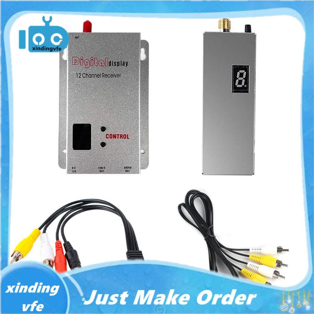 FPV 1.2G 1.3G 1.6W VTX เครื่องส่งสัญญาณ + 12CH ตัวรับสัญญาณ VRX ชุดอุปกรณ์เสริม 8CH 0.1mW/25mW/800mW