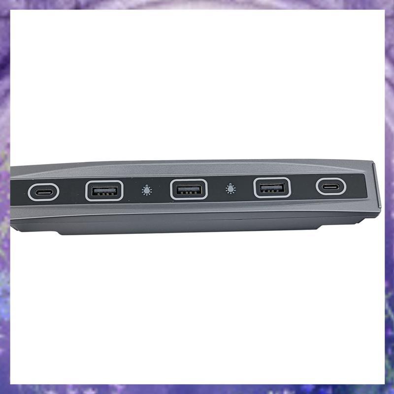 5 in 1 Docking Station 36W Quick Charger USB Shunt Hub รถอะแดปเตอร์ Powered Splitter พร้อมไฟ LED สํา