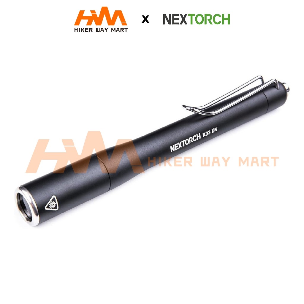 NEXTORCH K33 ไฟปากกา UV, 365 นาโนเมตรไฟฉายพกพาแบบชาร์จไฟสีดําพร้อมตัวกรองกระจกสีดําและ 1300 mW สําหร