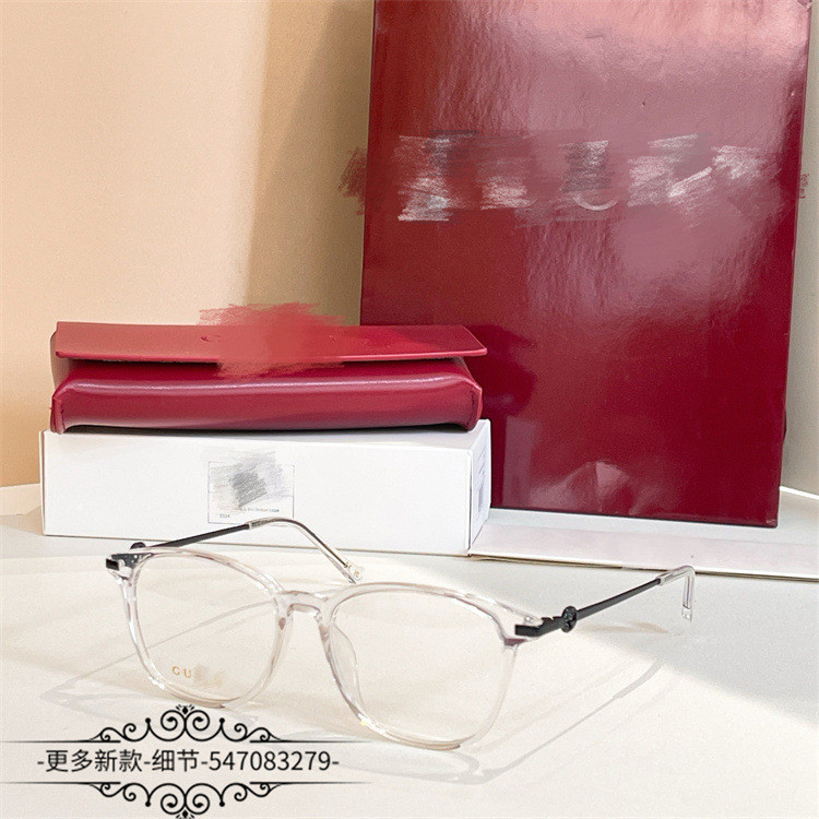 IOXE GUGG# Same Style Round Frame Non-Prescription Glasses Unisex Fashion Acetate Eyeglass Frames gg