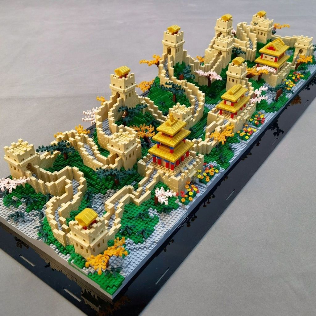 Great Wall ใช้งานร่วมกับ Lego Building Blocks เด็กประกอบ 3d ของเล่นสามมิติอาคารขนาดใหญ่ 1,000 ชิ้นหร