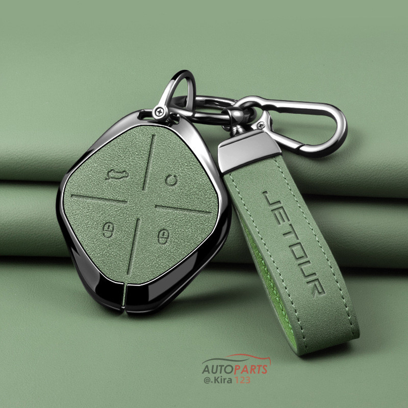 พร้อมสต็อกZinc โลหะผสมกุญแจรถสบายหนัง Key Fob สําหรับ Chery Jetour Dashing X-1 Plus DTC IDM 2022 202