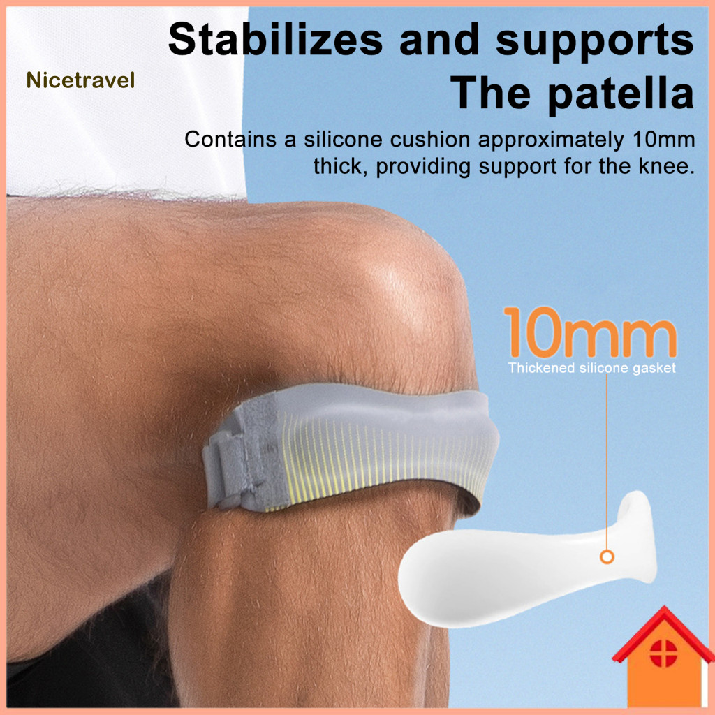 [Ni] Joint Support Knee Band Basketball Patella Band สายรัดเข่า Patella แบบปรับได้สําหรับบรรเทาอาการ