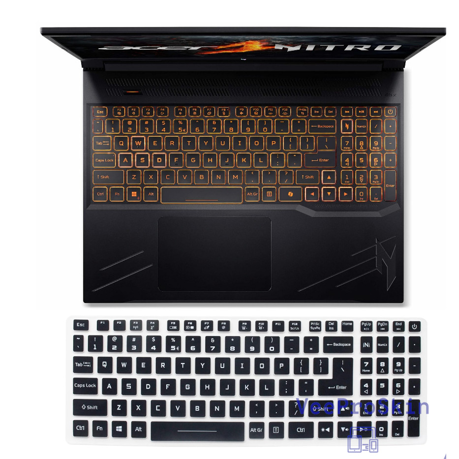 ซิลิโคนแป้นพิมพ์แล็ปท็อปอุปกรณ์เสริมสําหรับ Acer Nitro V 16 ANV16-41 R8LA R2W5 R782 R0E8 R584 Nitro 