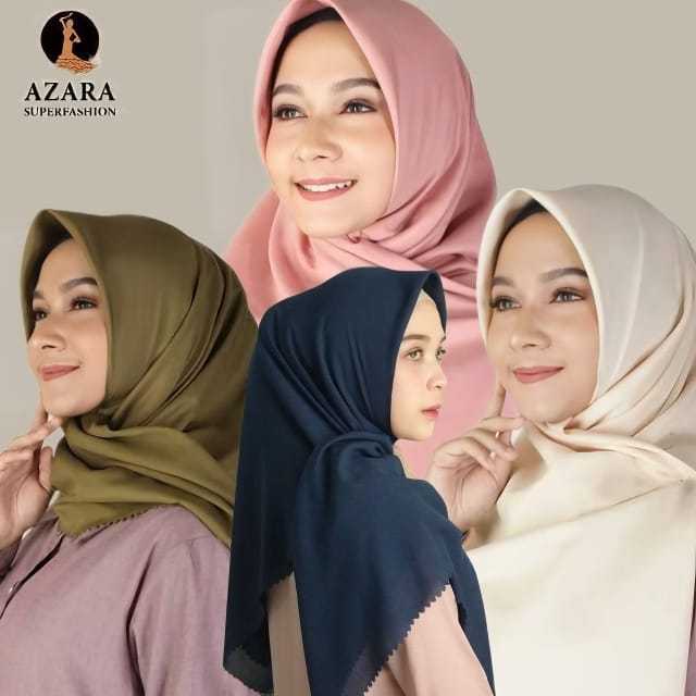 Harmony1025 Oskara เลเซอร์ตัด Azara ฮิญาบสี่เหลี่ยม / โลโก้โลหะ Oskara กระเป๋า / Sandi / Hijab voal 