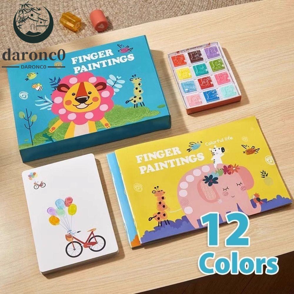 DARONC0 Finger Art Drawing Book, สมุดระบายสีวาดภาพ DIY