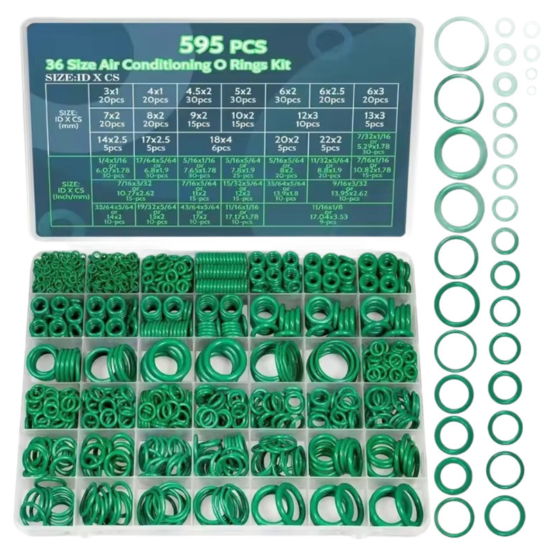 ชุดโอริง 595 ชิ้น 🛠️ จบครบในกล่องเดียว! สำหรับซ่อมแอร์รถยนต์และเครื่องใช้ในบ้าน 🚗💨 กันน้ำ-กันน้ํามันได้ดี - รูปที่ 5