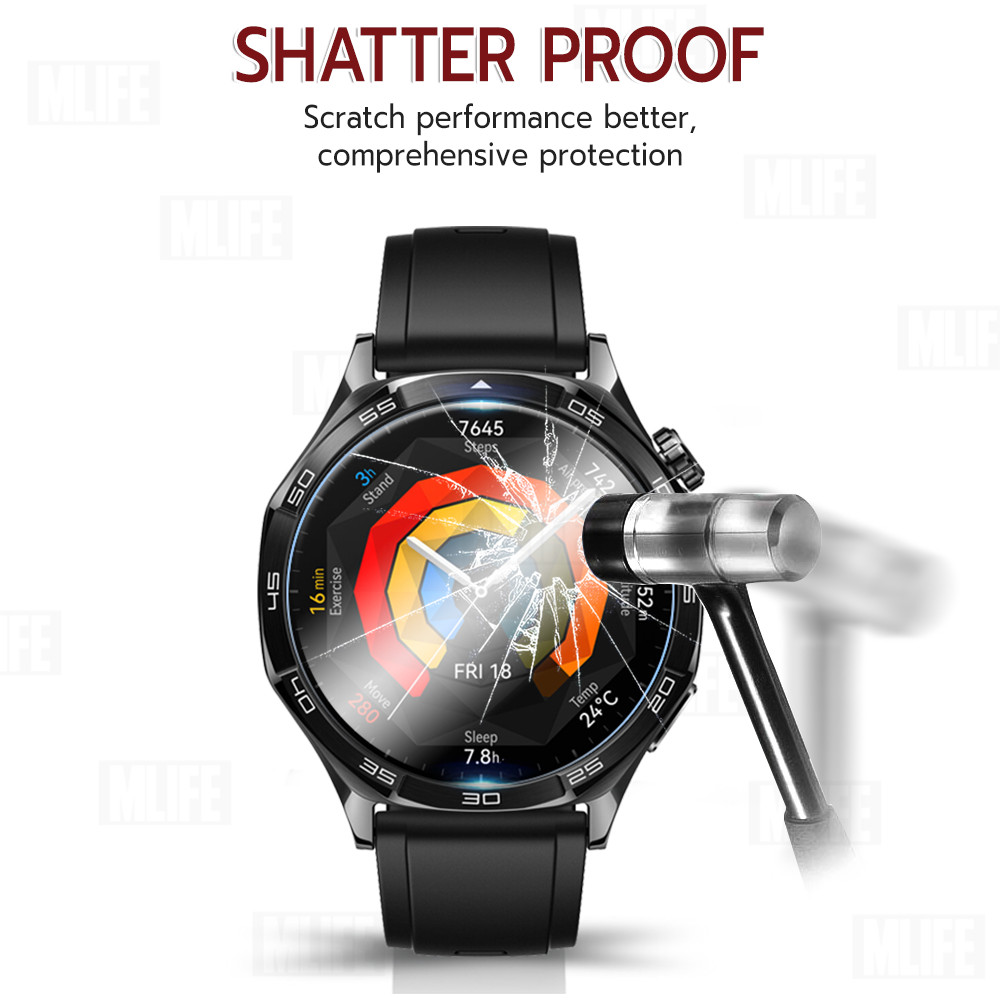 MLIFE – กระจกเต็มจอ สำหรับ Huawei Watch GT5 46mm ฟิล์มกันรอย กระจกนิรภัย กันกระแทก 2.5D แบบสุญญากาศ – Tempered Glass ราคา ถูกที่สุด ดีลบีเคเค แกลเลอรีภาพที่ 6