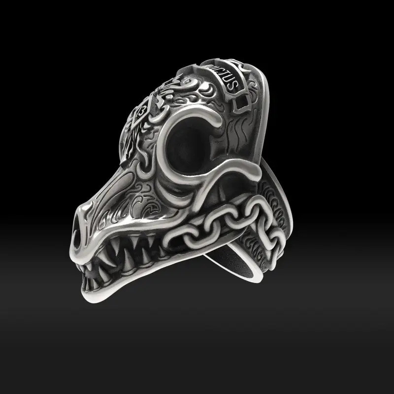 1pcs MORIOR INVICTUS Ring Men's Rings Oxidized Faith Jewelry