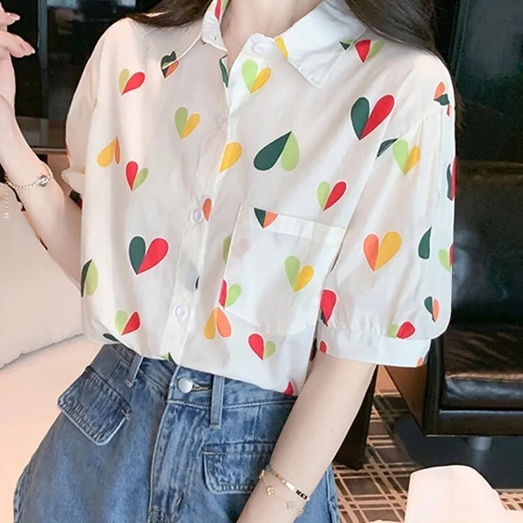 （จัดส่งภายใน24ชม）LUNA GIRL เสื้อชีฟองตัวเล็กสวย ดอกไม้รักไม่ซ้ำใคร!