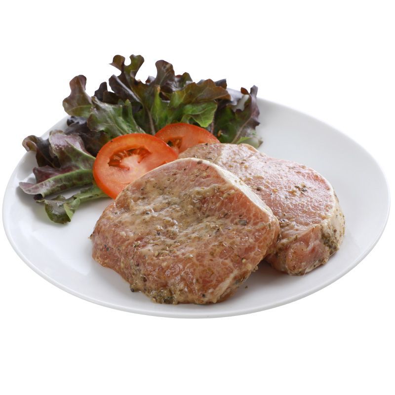 สันนอกหมูสเต็กหมักออริกาโน่ Striploin Pork Steak Marinated with Oregano [หมายเลขบาร์โค้ด 0216891000009 ]