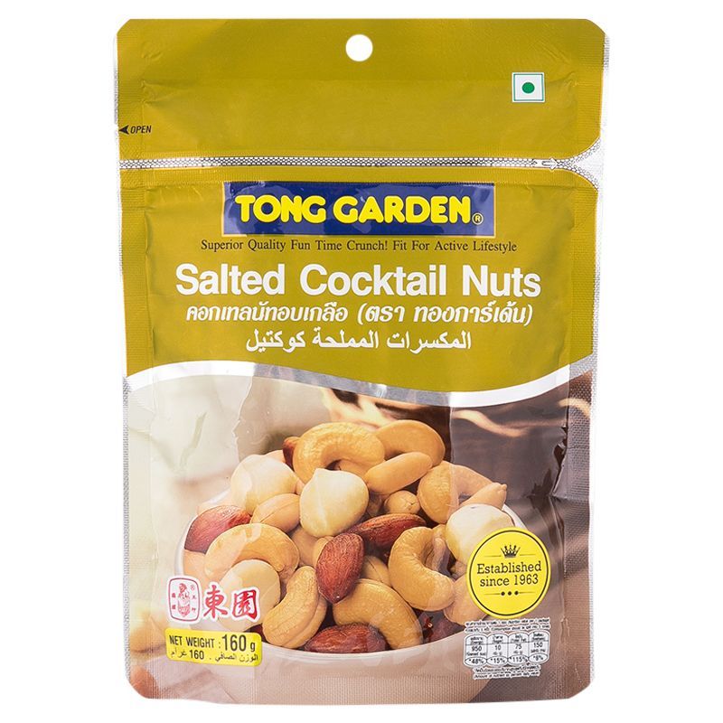ทองการ์เด้นคอกเทลนัตอบเกลือ 160กรัม Tonggarden Salted Cocktail Nut 160g. [หมายเลขบาร์โค้ด 8850291101175 ]