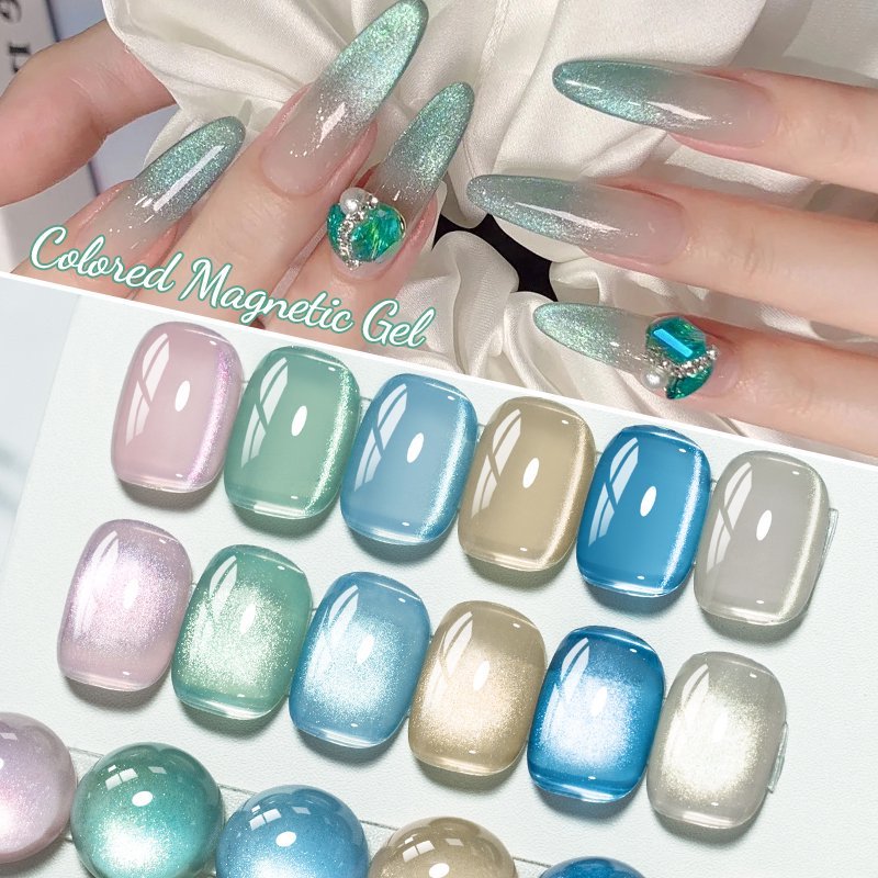 MEET ACROSS 7ml Glacier Blue Magnetic Cat Eye เล็บเจล Finish Perfect สําหรับฤดูใบไม้ผลิฤดูร้อน Chic เล็บ DIY กึ่งถาวร UV LED Soak Off High Gloss เคลือบเงา