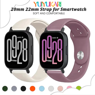 สายรัดซิลิโคน 20 / 22 มม. for Redmi Watch 5 Active/5 Lite/Samsung Galaxy Watch/Huawei/Amazfit Bip 6/Garmin/Xiaomi Watch