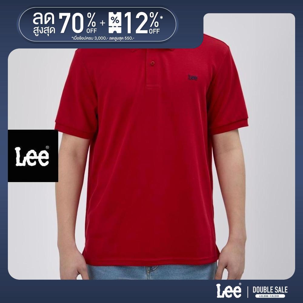 LEE เสื้อโปโลแขนสั้นผู้ชาย รุ่น LE F225MPOLF08 สีแดง