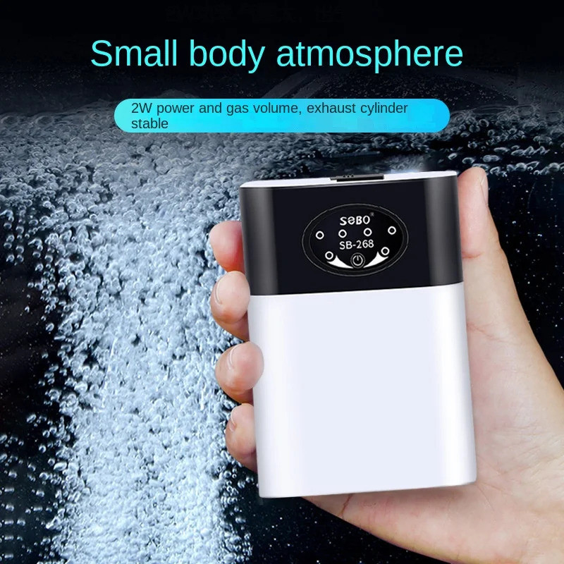 SOBO ปั๊มออกซิเจน USB กลางแจ้ง AC/DC ปั๊มออกซิเจน 1W-12W SB-168 SB-268 ปั๊มออกซิเจนเงียบปลา ชาร์จ