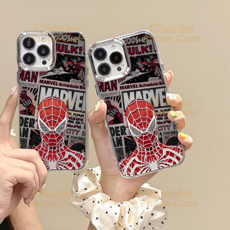 เข้ากันได้กับ iPhone 16 Plus 15 Pro Max iPhone 13 14 iPhone 11 Pro เคสโทรศัพท์การ์ตูนสไตล์คูล กันกระแทก XPNKLYK004